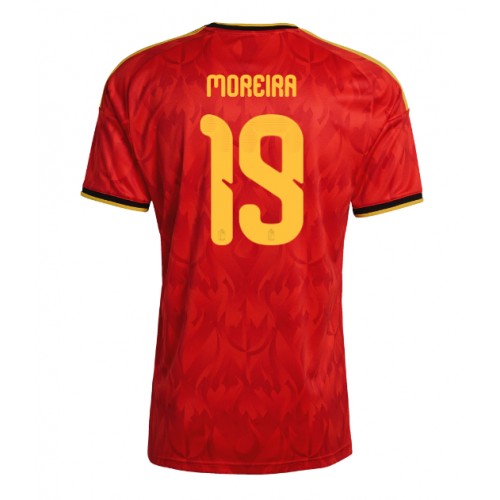 Stroje piłkarskie Belgia Diego Moreira #19 Koszulka Podstawowej MŚ 2026 Krótki Rękaw